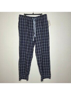 State of Day Printed Poplin Pajama Pants - Offset Plaid, XL